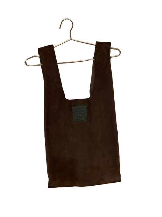 Suede Shopping Tote