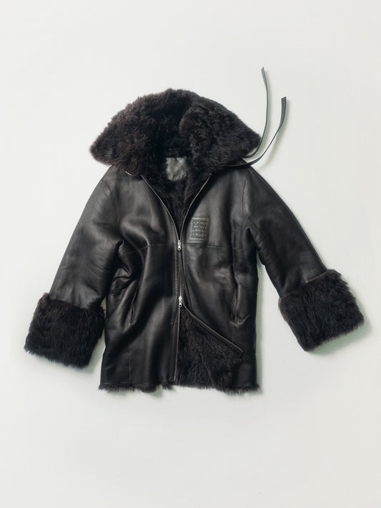 Reversible Midi Shearling Coat